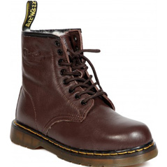 Dr.Martens 1460 Brown Cafe Fleece с мехом