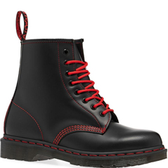 Dr.Martens 1460 Black Smooth Contrast Red Stitch