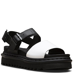 Dr. Martens Black+White Hydro Leather Sandals